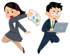 忙しく働く企業戦士